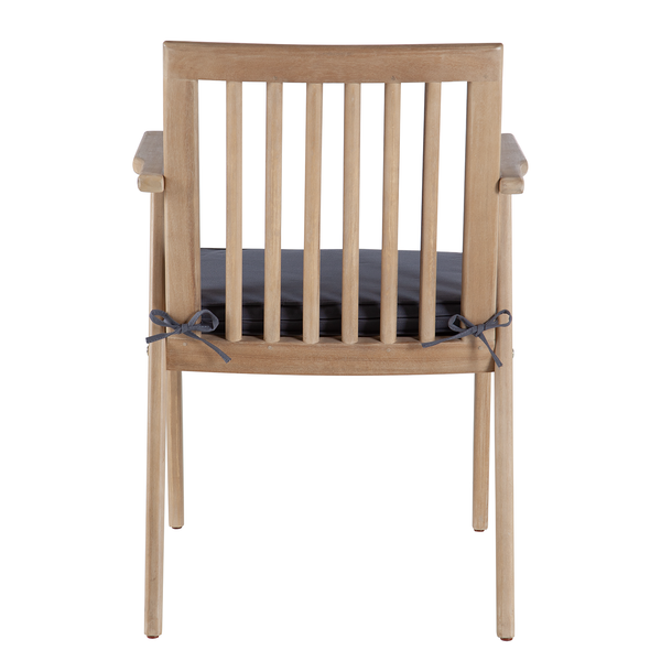 Gartenstuhl FYLKE 2er-Set - Akazie massiv / Polyester - Braun / Grau