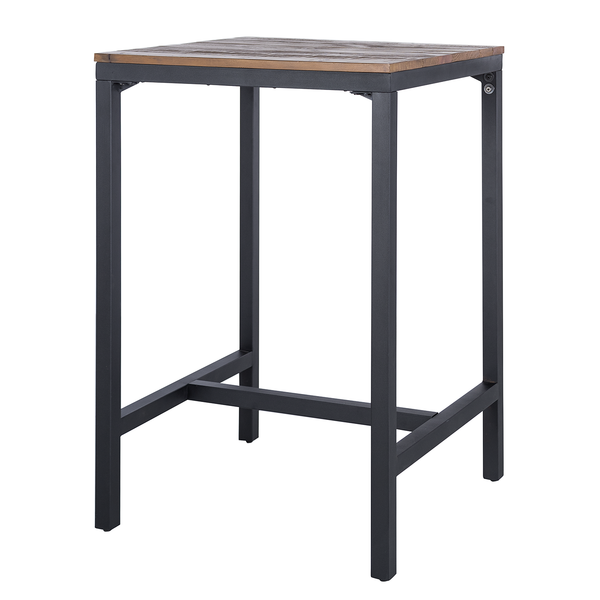 Bartisch GRASBY - Pinie massiv / Metall - Pinie Dunkel / Schwarz