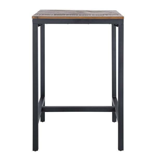 Bartisch GRASBY - Pinie massiv / Metall - Pinie Dunkel / Schwarz