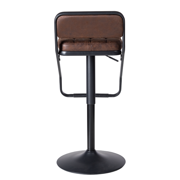 Barstuhl Dalcross (2er-Set) - Microfaser / Metall - Vintage Braun / Matt Schwarz - Braun