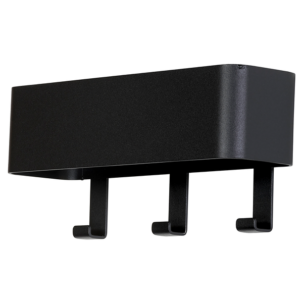 Garderobenleiste Hickory - Metall - Schwarz - Breite: 27 cm