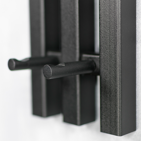 Wandgarderobe Rushall - Metall - Schwarz