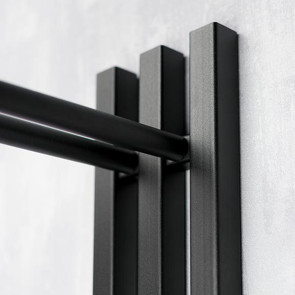 Wandgarderobe Rushall - Metall - Schwarz
