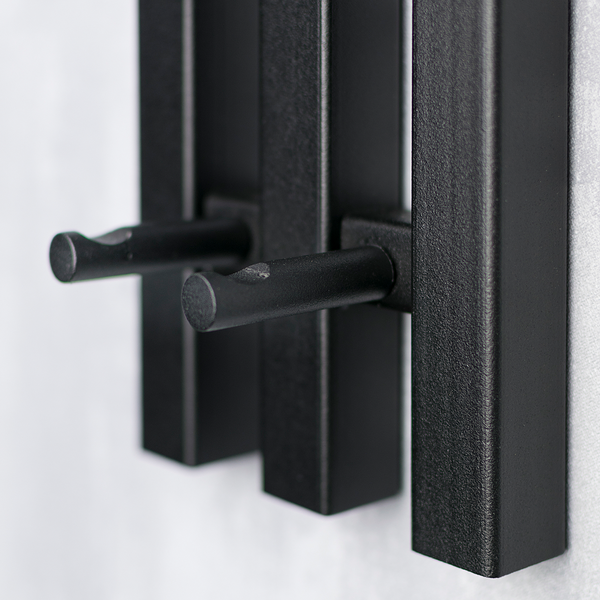 Wandgarderobe Rushall - Metall - Schwarz