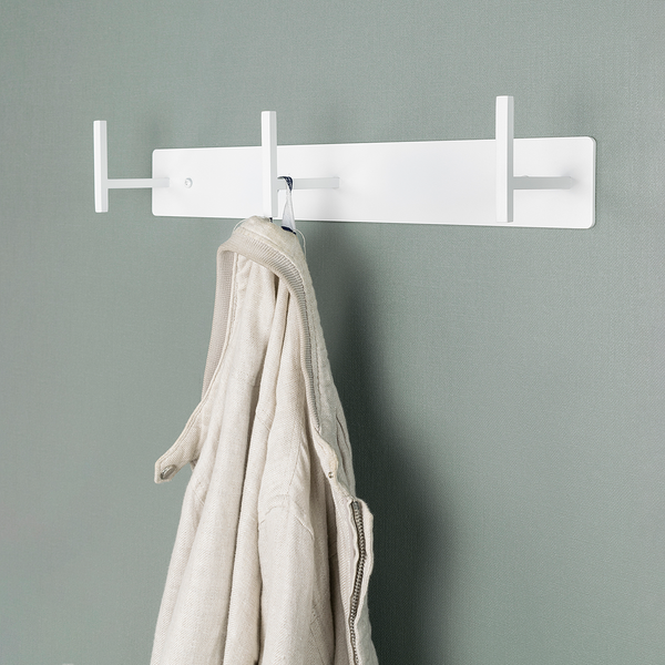 Garderobenleiste Colburn - Metall - Weiß - Breite: 49 cm