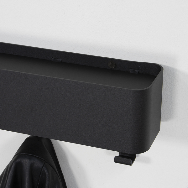 Garderobenleiste Hickory - Metall - Schwarz - Breite: 72 cm