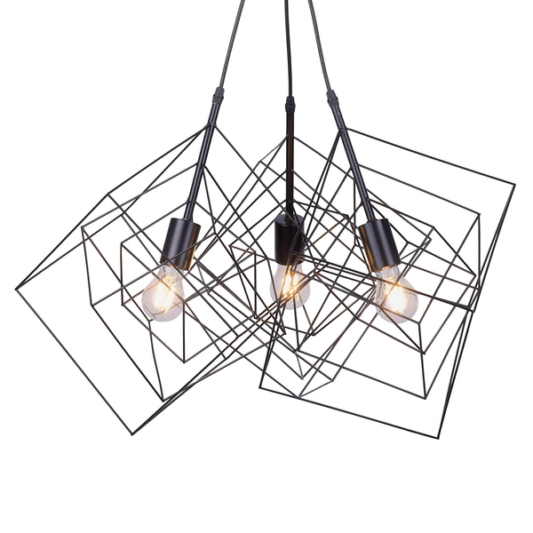 LED-Pendelleuchte Skeletton I - Eisen - 3-flammig