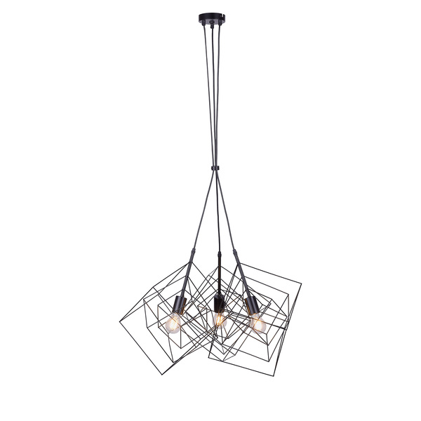 LED-Pendelleuchte Skeletton I - Eisen - 3-flammig