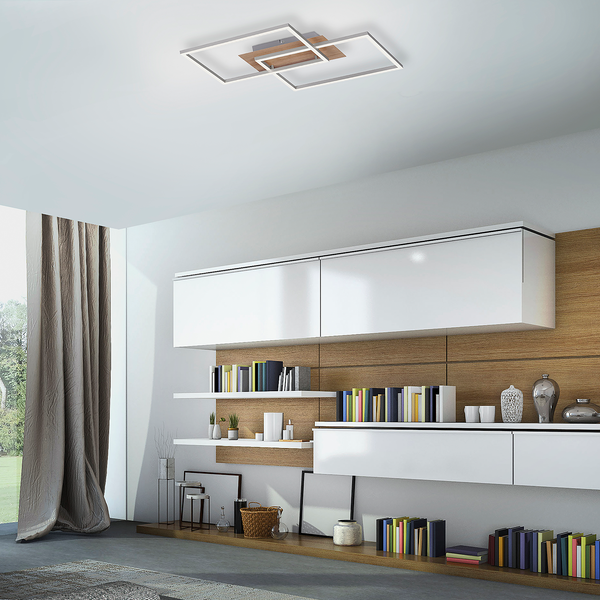 LED-Deckenleuchte Iven III - Kunststoff / Stahl - 2-flammig