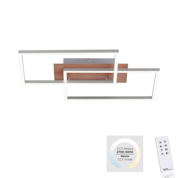 LED-Deckenleuchte Iven III - Kunststoff / Stahl - 2-flammig