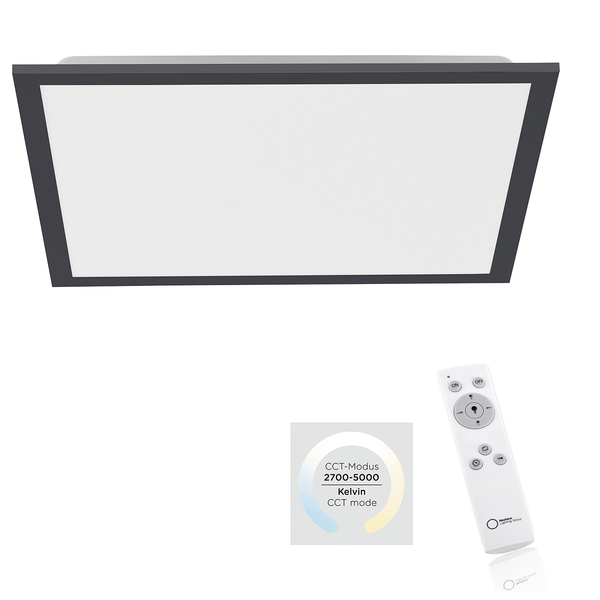LED-Deckenleuchte Flat II - Kunststoff / Aluminium - 1-flammig