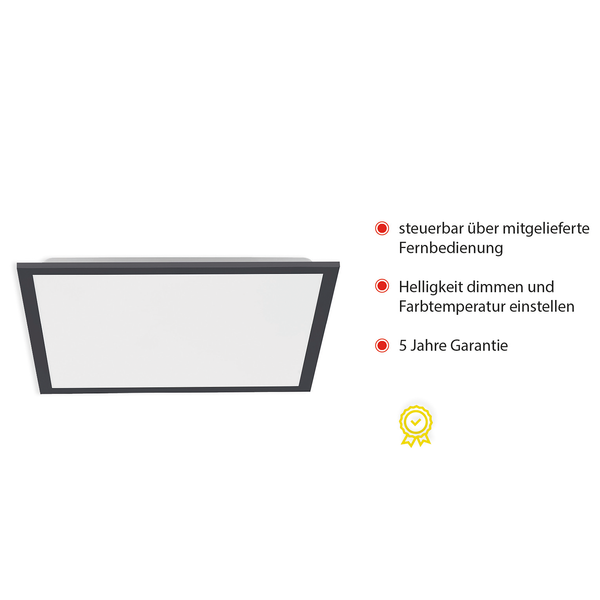 LED-Deckenleuchte Flat II - Kunststoff / Aluminium - 1-flammig