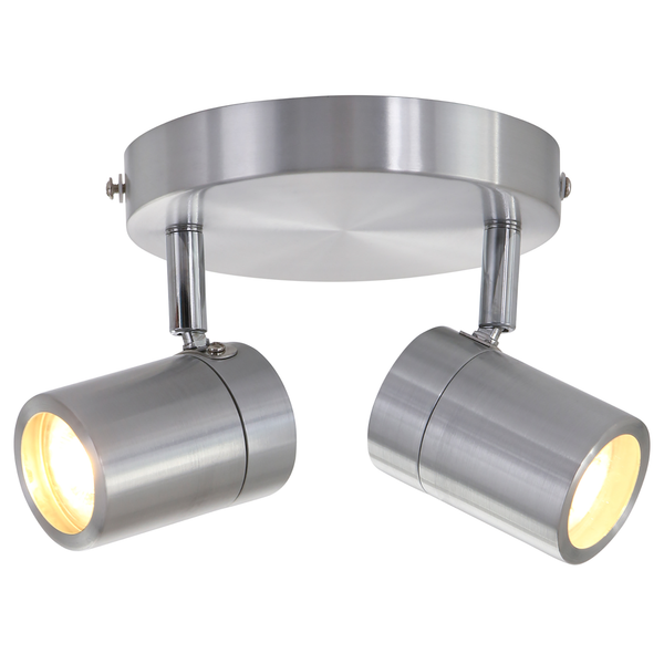 Deckenleuchte Upround II - Eisen - 2-flammig - Silber