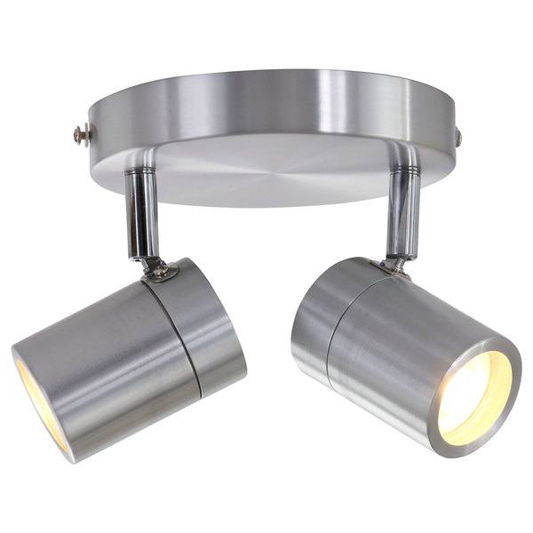 Deckenleuchte Upround II - Eisen - 2-flammig - Silber