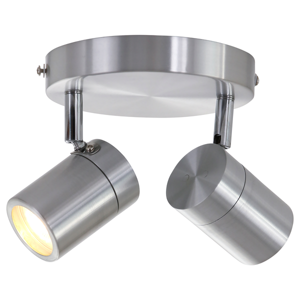 Deckenleuchte Upround II - Eisen - 2-flammig - Silber