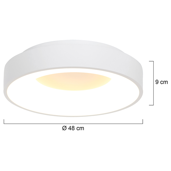 LED-Deckenleuchte Surgy III - Acrylglas / Eisen - 1-flammig
