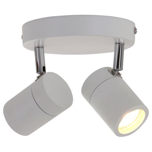 Deckenleuchte Upround II - Eisen - 2-flammig - Weiß