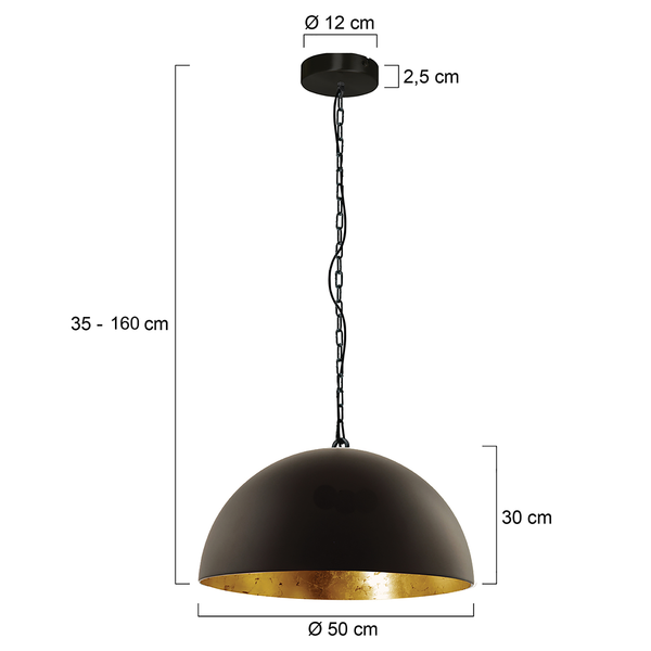 Pendelleuchte Semicirkel I - Eisen - 1-flammig