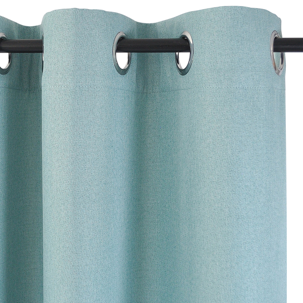 Ösenschal Dimout I - Polyester - Türkis - 140 x 245 cm