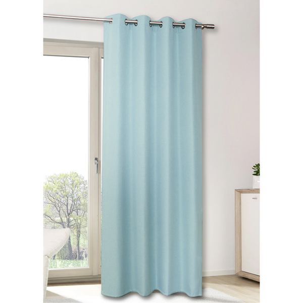 Ösenschal Dimout I - Polyester - Türkis - 140 x 175 cm