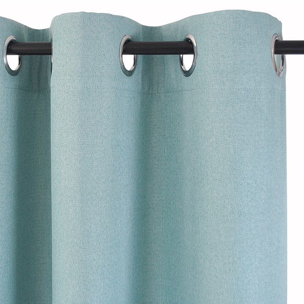 Ösenschal Dimout I - Polyester - Türkis - 140 x 175 cm