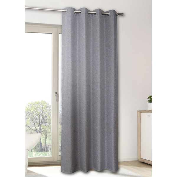 Ösenschal Dimout I - Polyester - Grau - 140 x 225 cm