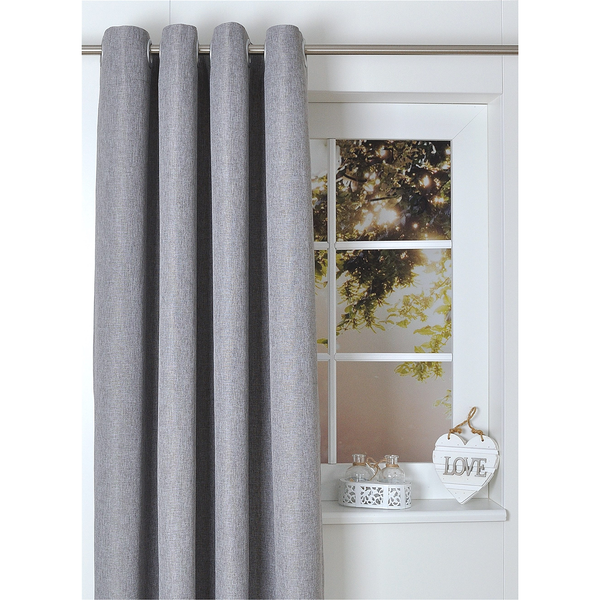 Ösenschal Dimout I - Polyester - Grau - 140 x 145 cm