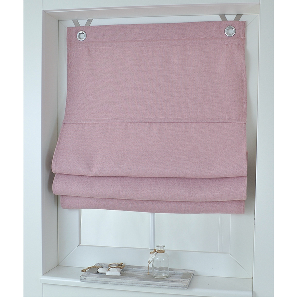 Ösenrollo Bessy I - Polyester - Rosa - 100 x 130 cm