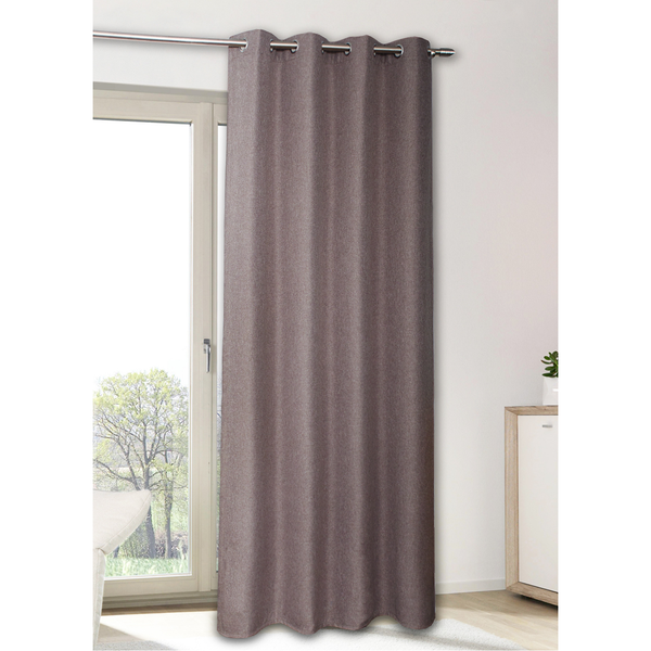 Ösenschal Dimout I - Polyester - Braun - 140 x 225 cm