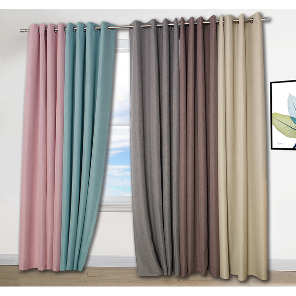Ösenschal Dimout I - Polyester - Beige - 140 x 145 cm