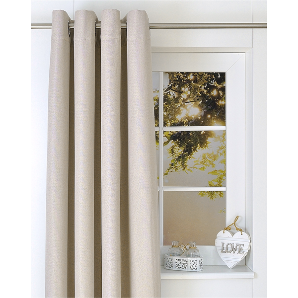 Ösenschal Dimout I - Polyester - Beige - 140 x 175 cm