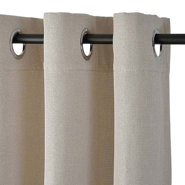 Ösenschal Dimout I - Polyester - Beige - 140 x 175 cm