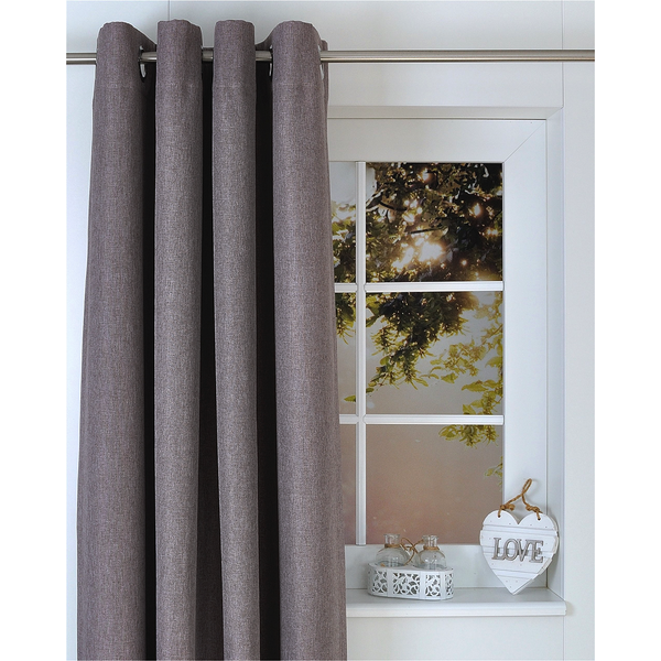 Ösenschal Dimout I - Polyester - Braun - 140 x 145 cm