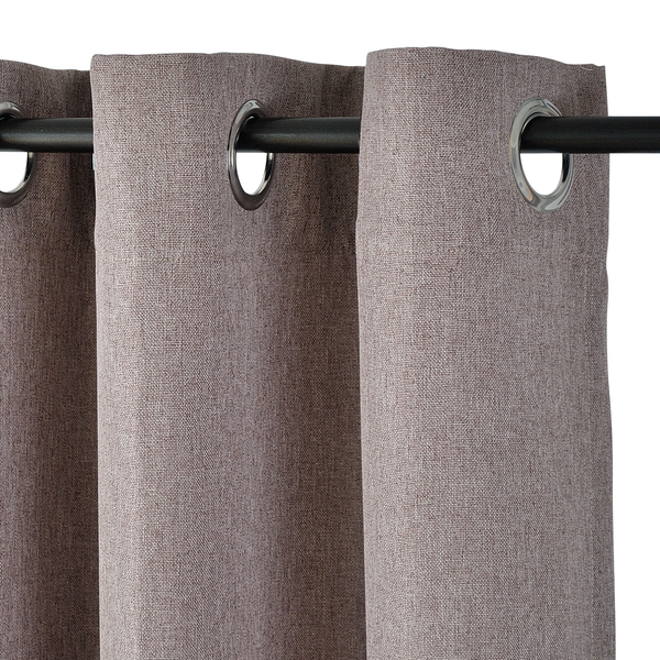 Ösenschal Dimout I - Polyester - Braun - 140 x 145 cm