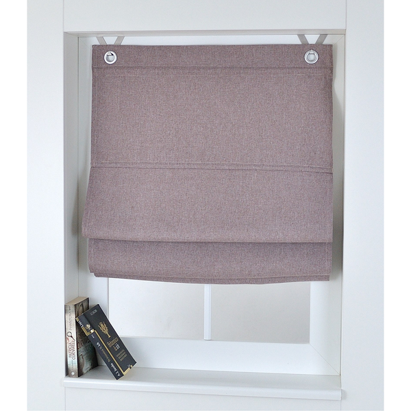 Ösenrollo Bessy I - Polyester - Braun - 80 x 130 cm