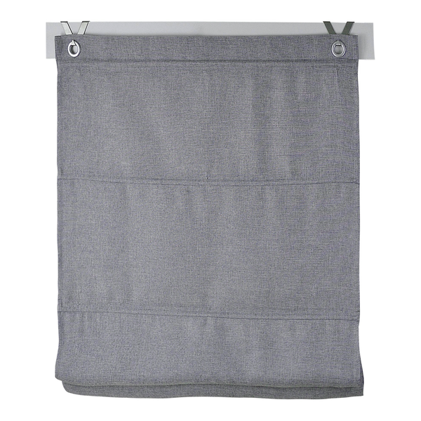 Ösenrollo Bessy I - Polyester - Grau - 45 x 130 cm