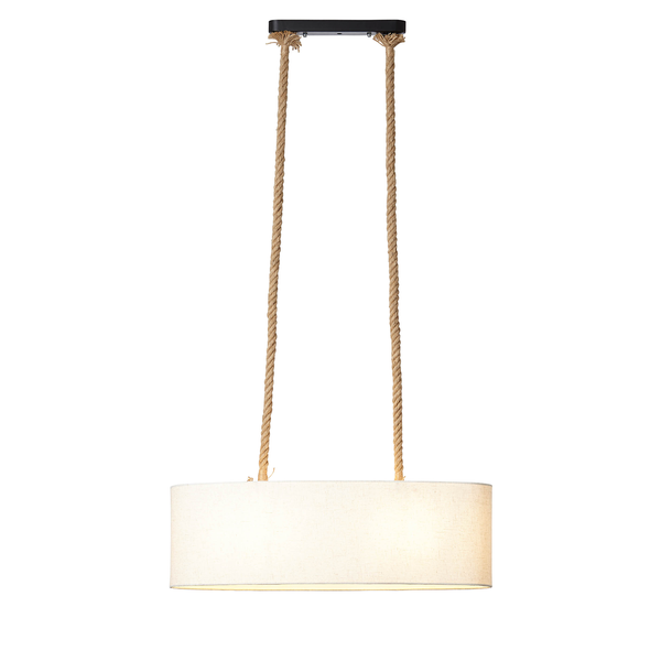 Pendelleuchte Sailor - Mischgewebe / Jute - 2-flammig