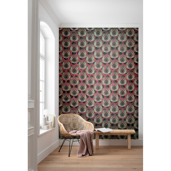 Vlies Fototapete Paon Rouge - Vlies - Bunt