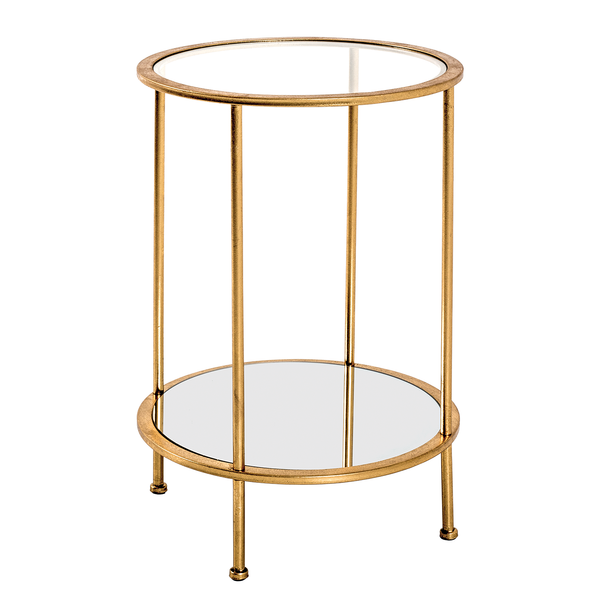 Beistelltisch Casa View I - Glas / Metall - Gold