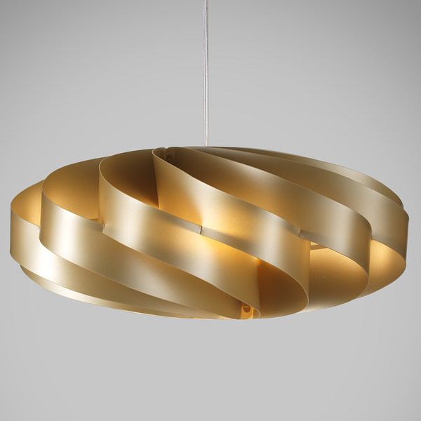 Pendelleuchte Flat II - Polyacryl - 1-flammig - Gold
