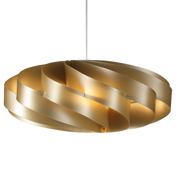Pendelleuchte Flat I - Polyacryl - 3-flammig - Gold
