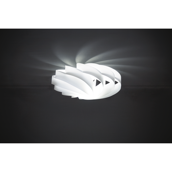 Deckenleuchte Flat III - Polyacryl - 1-flammig - Weiß