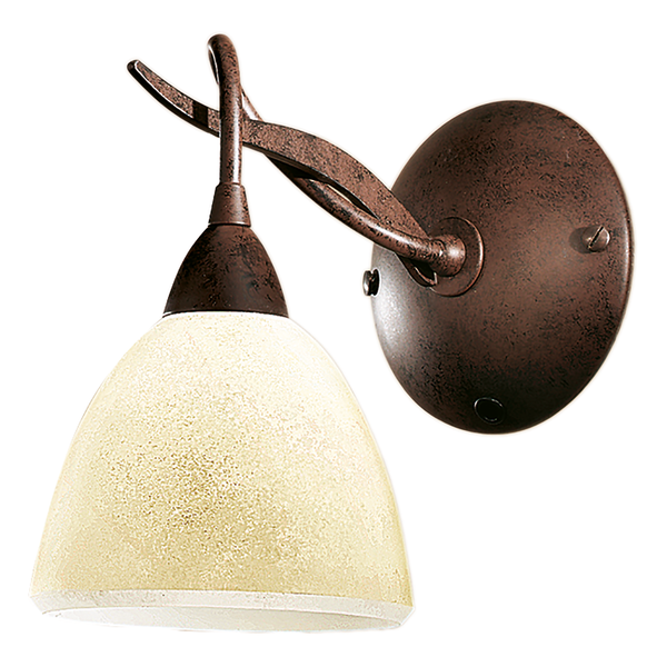 Wandleuchte 4280 I - Milchglas / Eisen - 1-flammig
