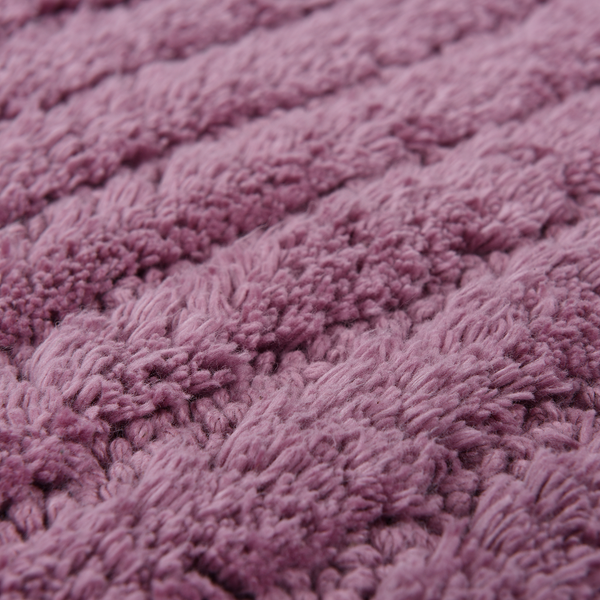 Badematte Cotton Stripe - Baumwolle - Mauve - 60 x 60 cm