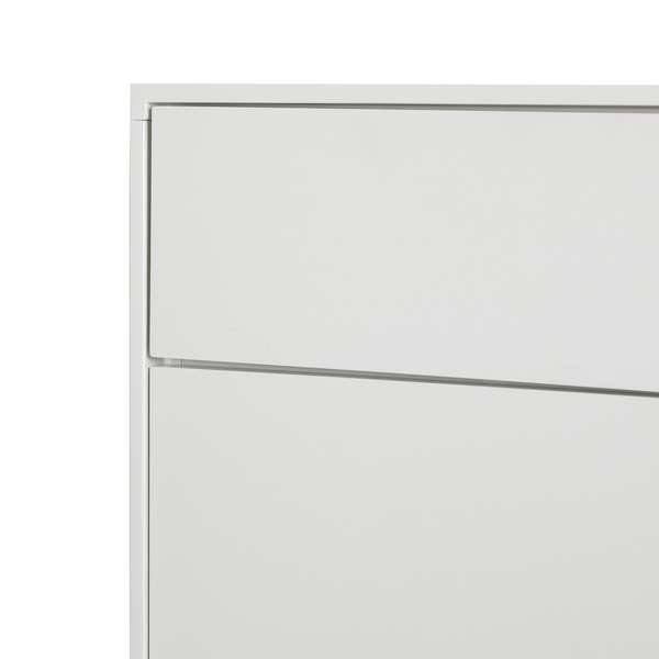 Unterschrank LINDHOLM 1 Schublade - Eiche teilmassiv - Weiß