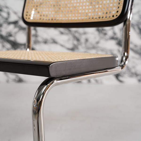 Freischwinger HOLM 2er-Set - Schwarz - Chrom glänzend