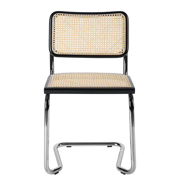 Freischwinger HOLM 2er-Set - Schwarz - Chrom glänzend