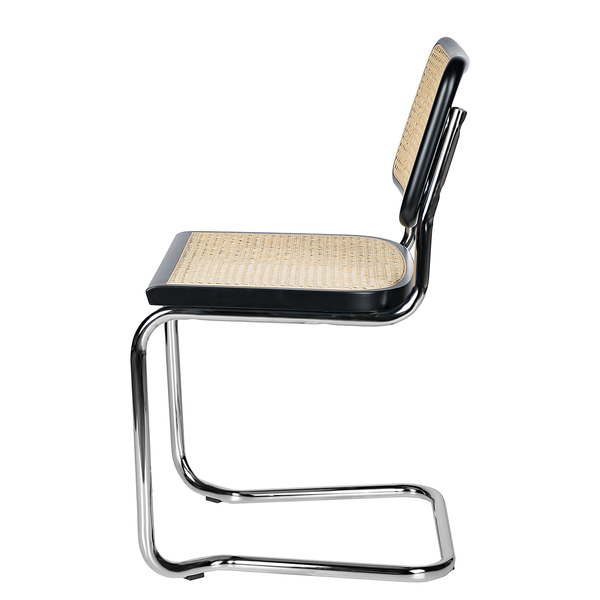Freischwinger HOLM 2er-Set - Schwarz - Chrom glänzend