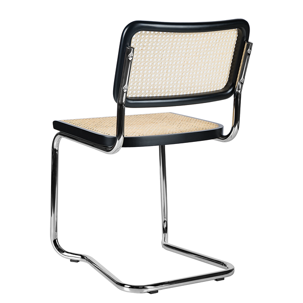 Freischwinger HOLM 2er-Set - Schwarz - Chrom glänzend