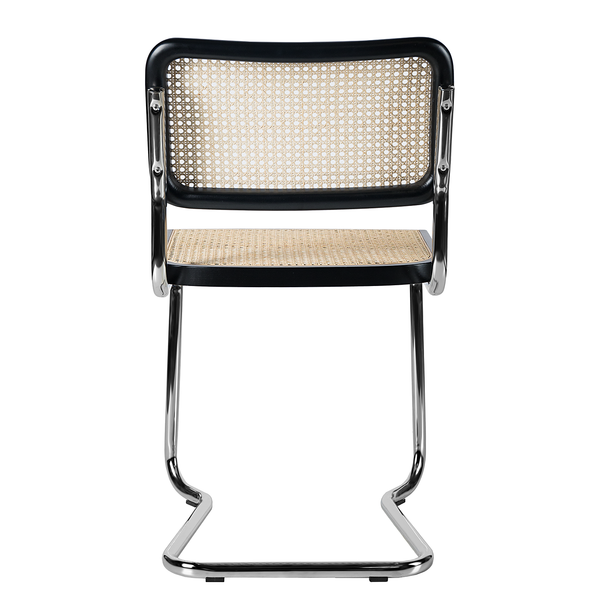 Freischwinger HOLM 2er-Set - Schwarz - Chrom glänzend